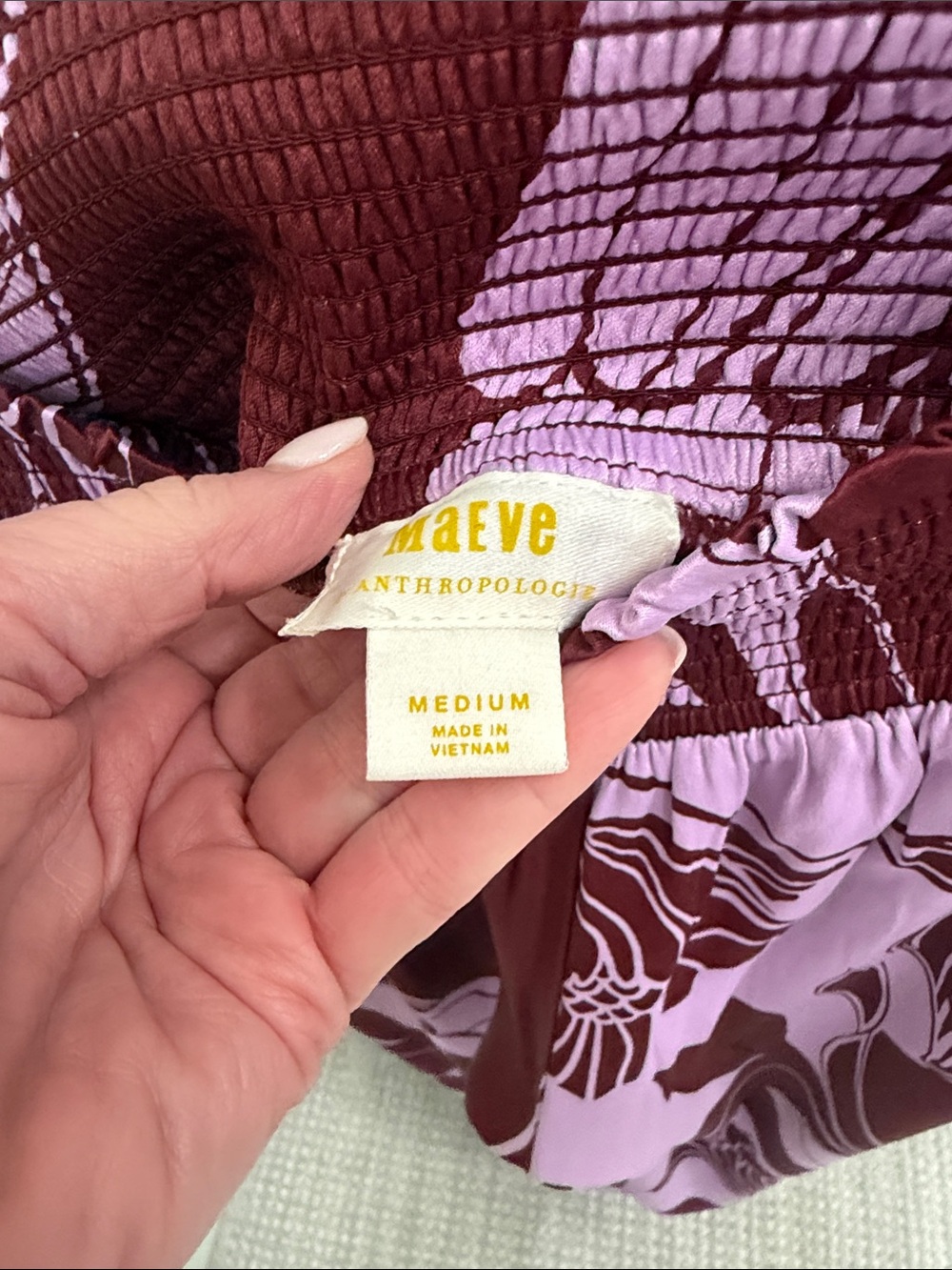 Anthropologie Maeve Lavender and Burgundy pants - Picture 4 of 5